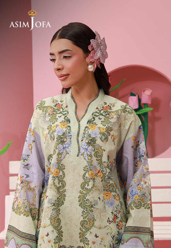 Asim Jofa | Eid Pret | AJPB-275-Brand:Asim Jofa-Type:Ladies Clothes-Mint Gray-Lawn-House of Maryam- Buy in UK, USA