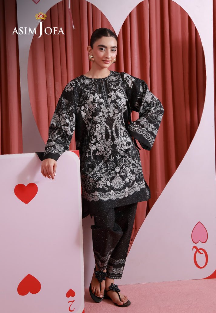 Asim Jofa | Eid Pret | AJPB-278-Brand:Asim Jofa-Type:Ladies Clothes-Black-Lawn-House of Maryam- Buy in UK, USA