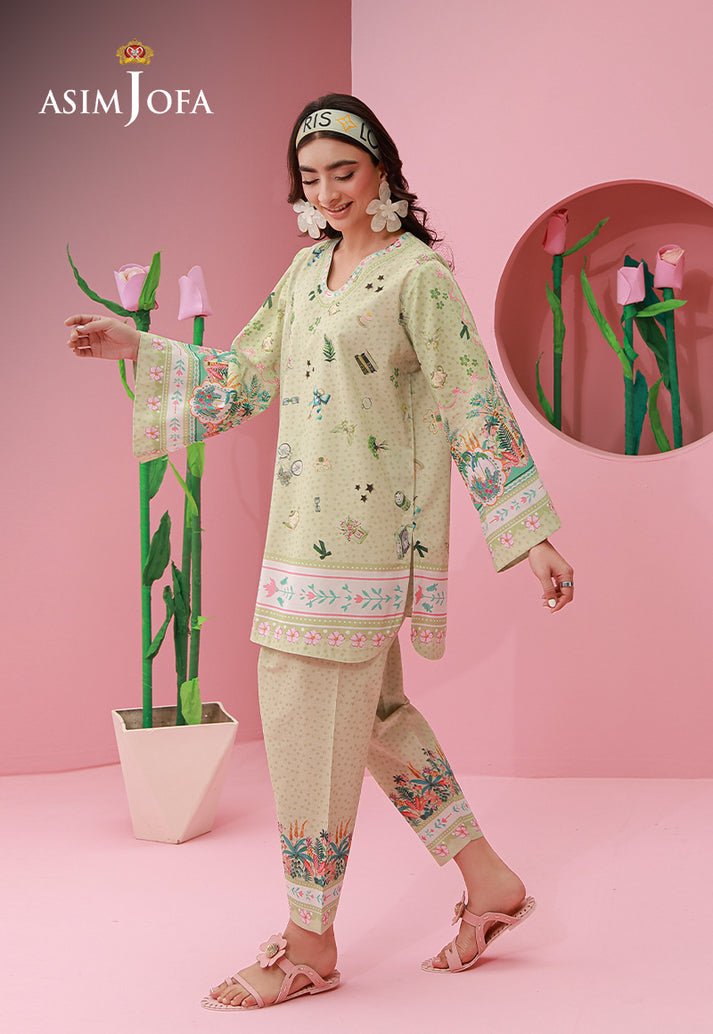 Asim Jofa | Eid Pret | AJPB-280-Brand:Asim Jofa-Type:Ladies Clothes-Mint-Lawn-House of Maryam- Buy in UK, USA