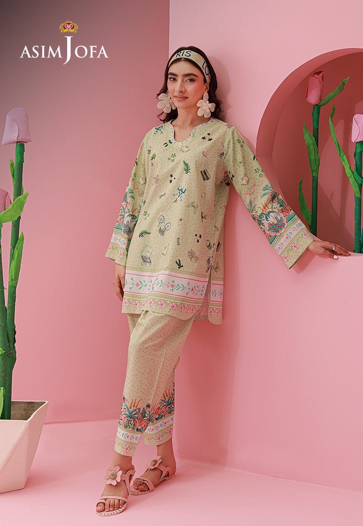 Asim Jofa | Eid Pret | AJPB-280-Brand:Asim Jofa-Type:Ladies Clothes-Mint-Lawn-House of Maryam- Buy in UK, USA