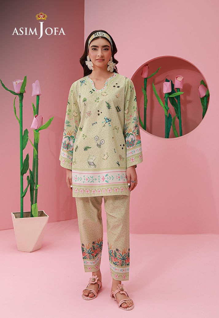 Asim Jofa | Eid Pret | AJPB-280-Brand:Asim Jofa-Type:Ladies Clothes-Mint-Lawn-House of Maryam- Buy in UK, USA