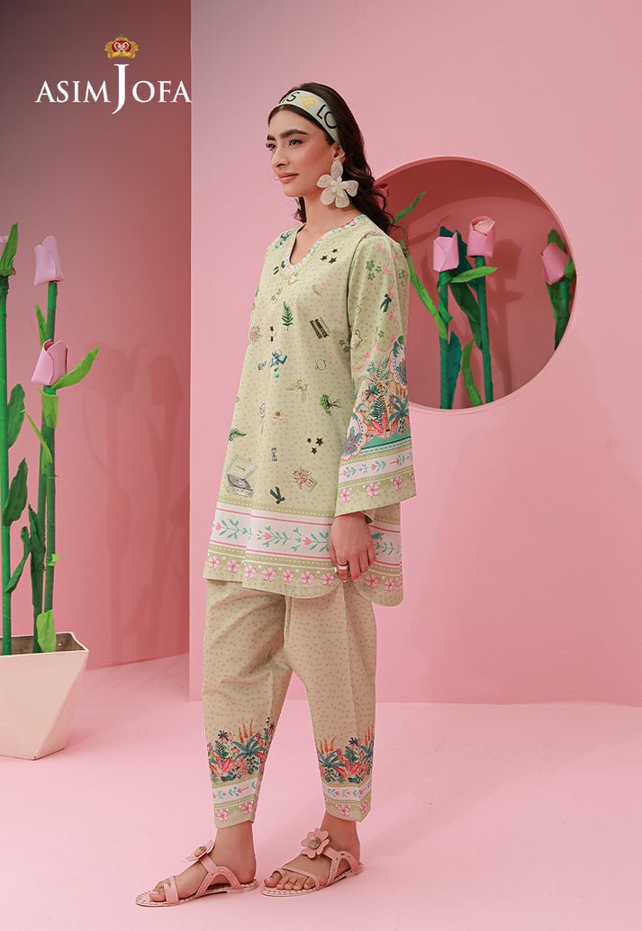 Asim Jofa | Eid Pret | AJPB-280-Brand:Asim Jofa-Type:Ladies Clothes-Mint-Lawn-House of Maryam- Buy in UK, USA