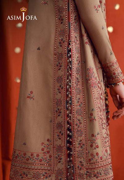 Asim Jofa | Luxury Festive 26 | AJULFB-01-Brand:Asim Jofa-Type:Ladies Clothes-Coffee-Silk-House of Maryam- Buy in UK, USA
