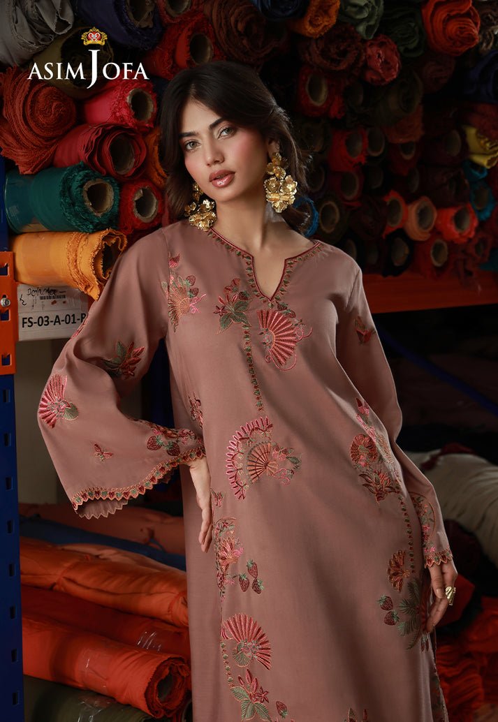 Asim Jofa | Luxury Pret | AJLPF-04-Brand:Asim Jofa-Type:Ladies Clothes-Toupe Gold-Silk-House of Maryam- Buy in UK, USA