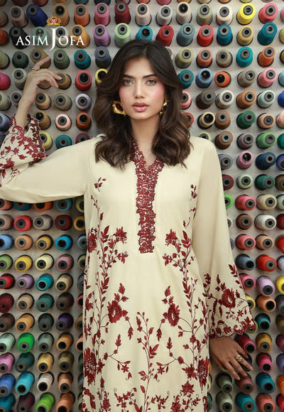 Asim Jofa | Luxury Pret | AJLPF-06-Brand:Asim Jofa-Type:Ladies Clothes-Cream-Silk-House of Maryam- Buy in UK, USA