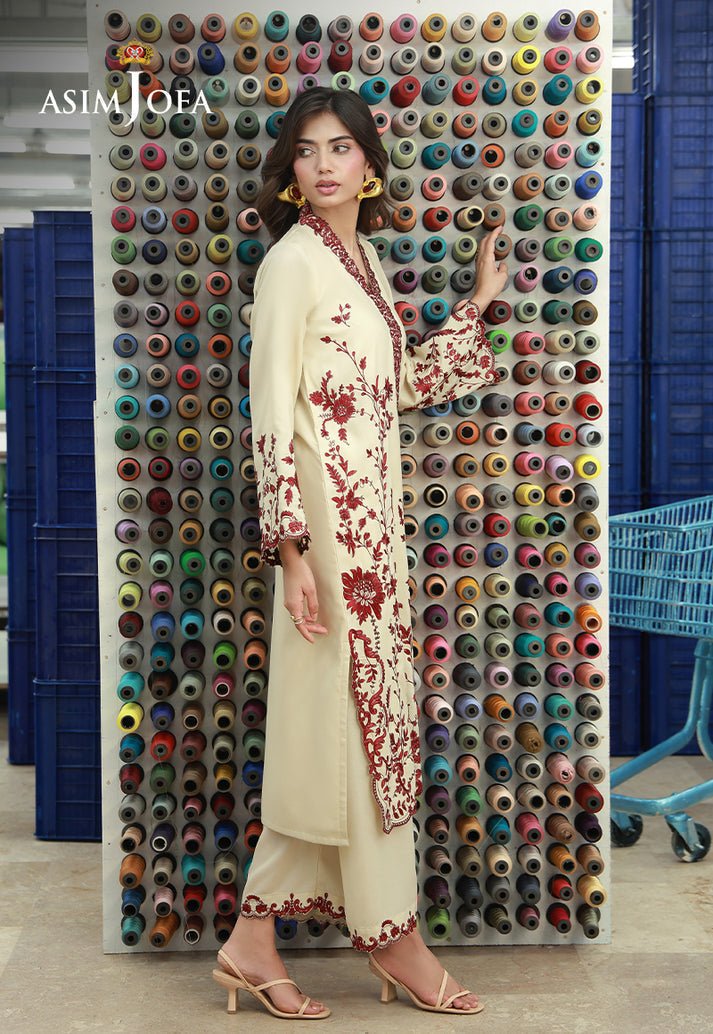Asim Jofa | Luxury Pret | AJLPF-06-Brand:Asim Jofa-Type:Ladies Clothes-Cream-Silk-House of Maryam- Buy in UK, USA
