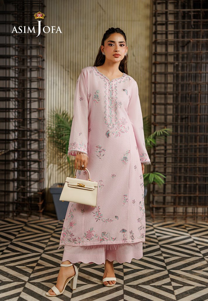 Asim Jofa | Luxury Pret | AJPB-302-Brand:Asim Jofa-Type:Ladies Clothes-Lilac-Dobby Cotton-House of Maryam- Buy in UK, USA