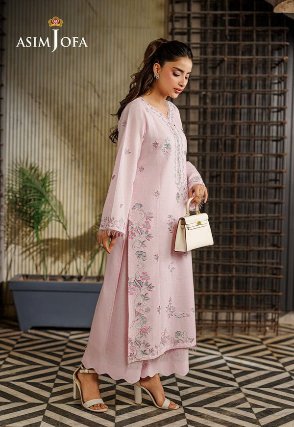 Asim Jofa | Luxury Pret | AJPB-302-Brand:Asim Jofa-Type:Ladies Clothes-Lilac-Dobby Cotton-House of Maryam- Buy in UK, USA