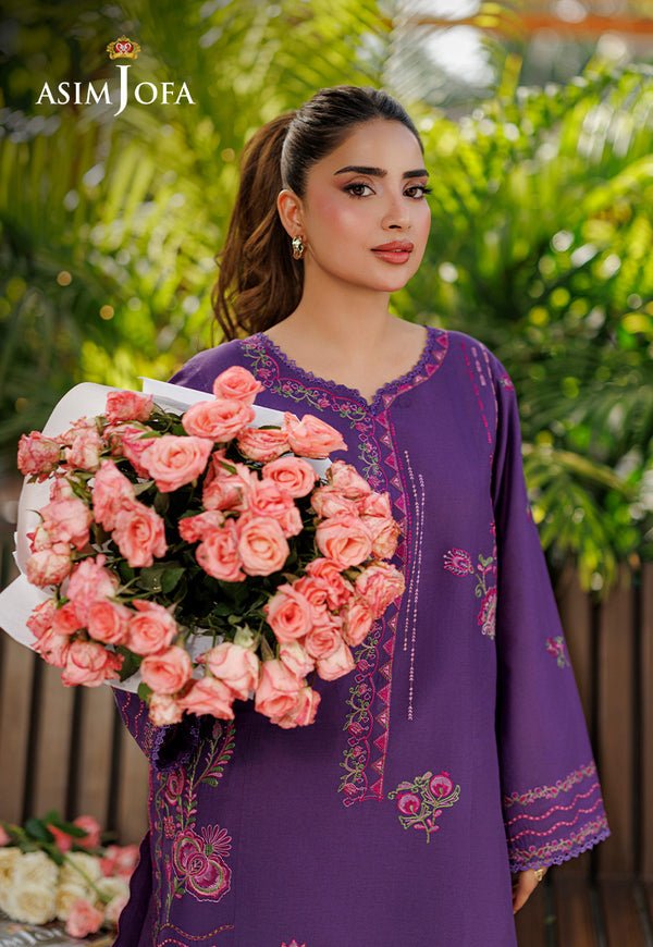 Asim Jofa | Luxury Pret | AJPB-315-Brand:Asim Jofa-Type:Ladies Clothes-Purple-Lawn-House of Maryam- Buy in UK, USA