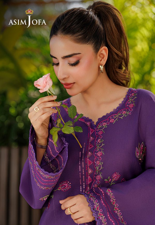 Asim Jofa | Luxury Pret | AJPB-315-Brand:Asim Jofa-Type:Ladies Clothes-Purple-Lawn-House of Maryam- Buy in UK, USA