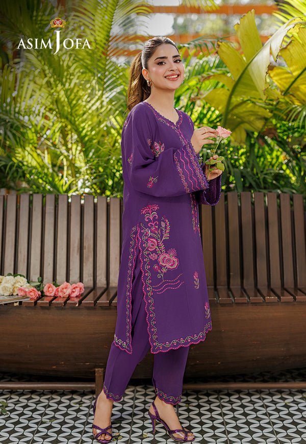 Asim Jofa | Luxury Pret | AJPB-315-Brand:Asim Jofa-Type:Ladies Clothes-Purple-Lawn-House of Maryam- Buy in UK, USA