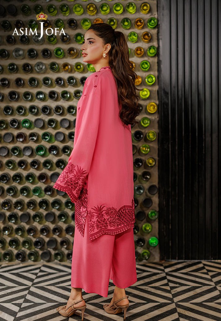 Asim Jofa | Luxury Pret | AJPB-316-Brand:Asim Jofa-Type:Ladies Clothes-Candy Pink-Raw Silk-House of Maryam- Buy in UK, USA