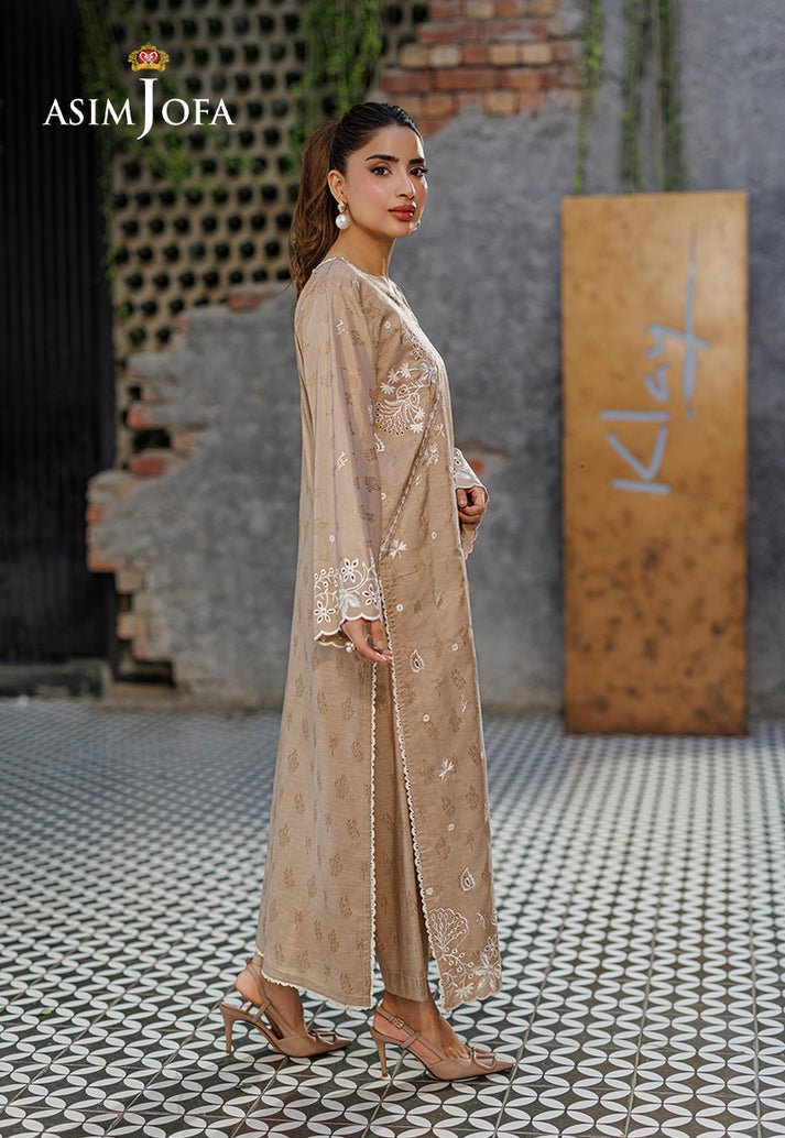 Asim Jofa | Luxury Pret | AJPB-342-Brand:Asim Jofa-Type:Ladies Clothes-Beige-Jacquard-House of Maryam- Buy in UK, USA