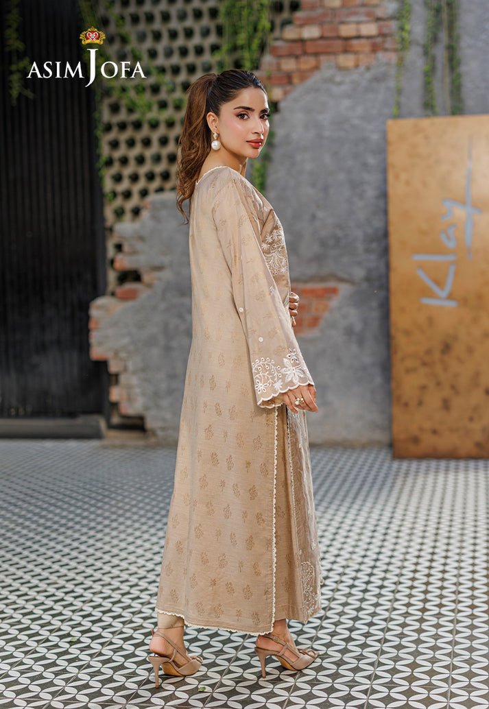 Asim Jofa | Luxury Pret | AJPB-342-Brand:Asim Jofa-Type:Ladies Clothes-Beige-Jacquard-House of Maryam- Buy in UK, USA