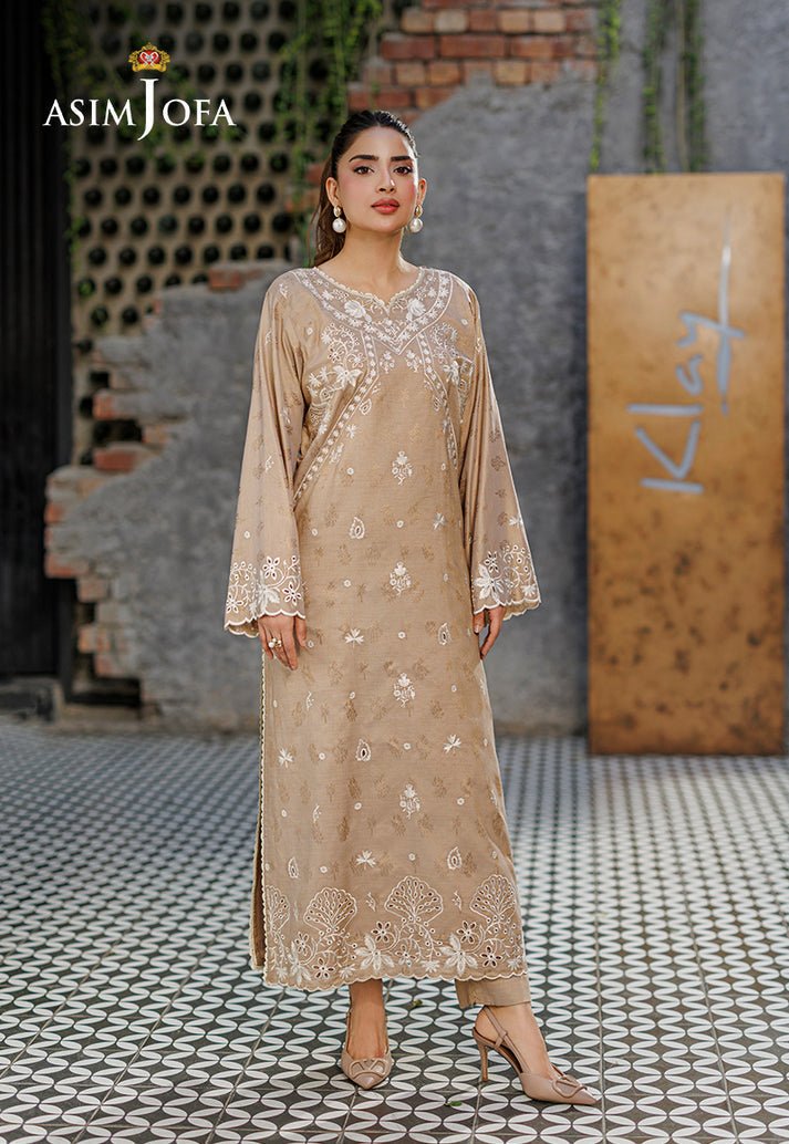 Asim Jofa | Luxury Pret | AJPB-342-Brand:Asim Jofa-Type:Ladies Clothes-Beige-Jacquard-House of Maryam- Buy in UK, USA