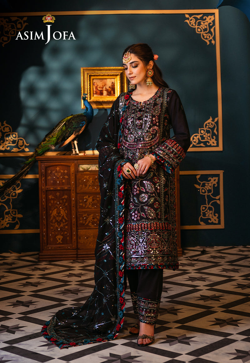 Asim Jofa | Fasana e Ishq Eid Luxury Lawn | AJFI-14 by Designer Asim Jofa - House of Maryam - Pakistani Designer Ethnic Wear in {{ shop.shopifyCountryName }}