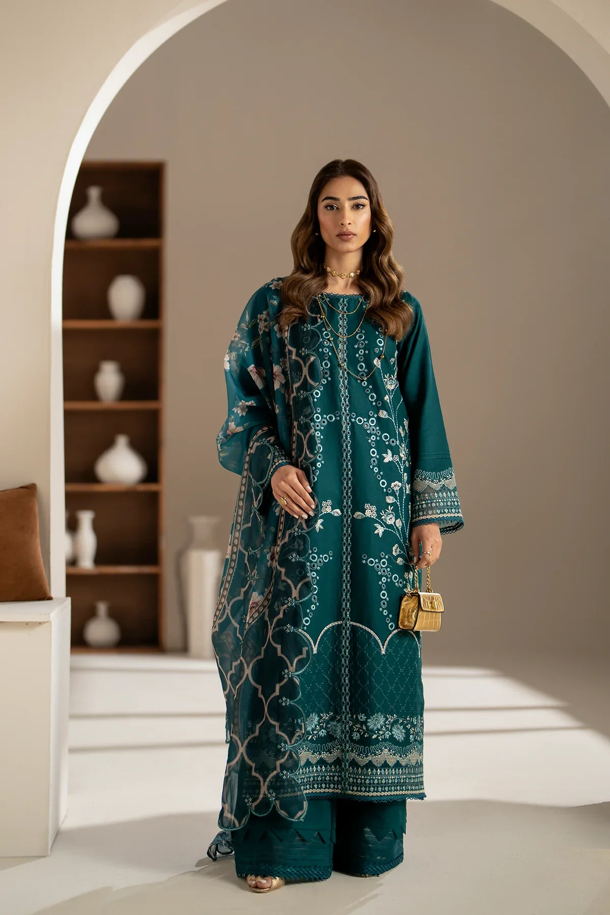 Azzal | Aghaaz Luxury Lawn | Mehr -  Azzal Luxury - Original Designer Dress - House of Maryam