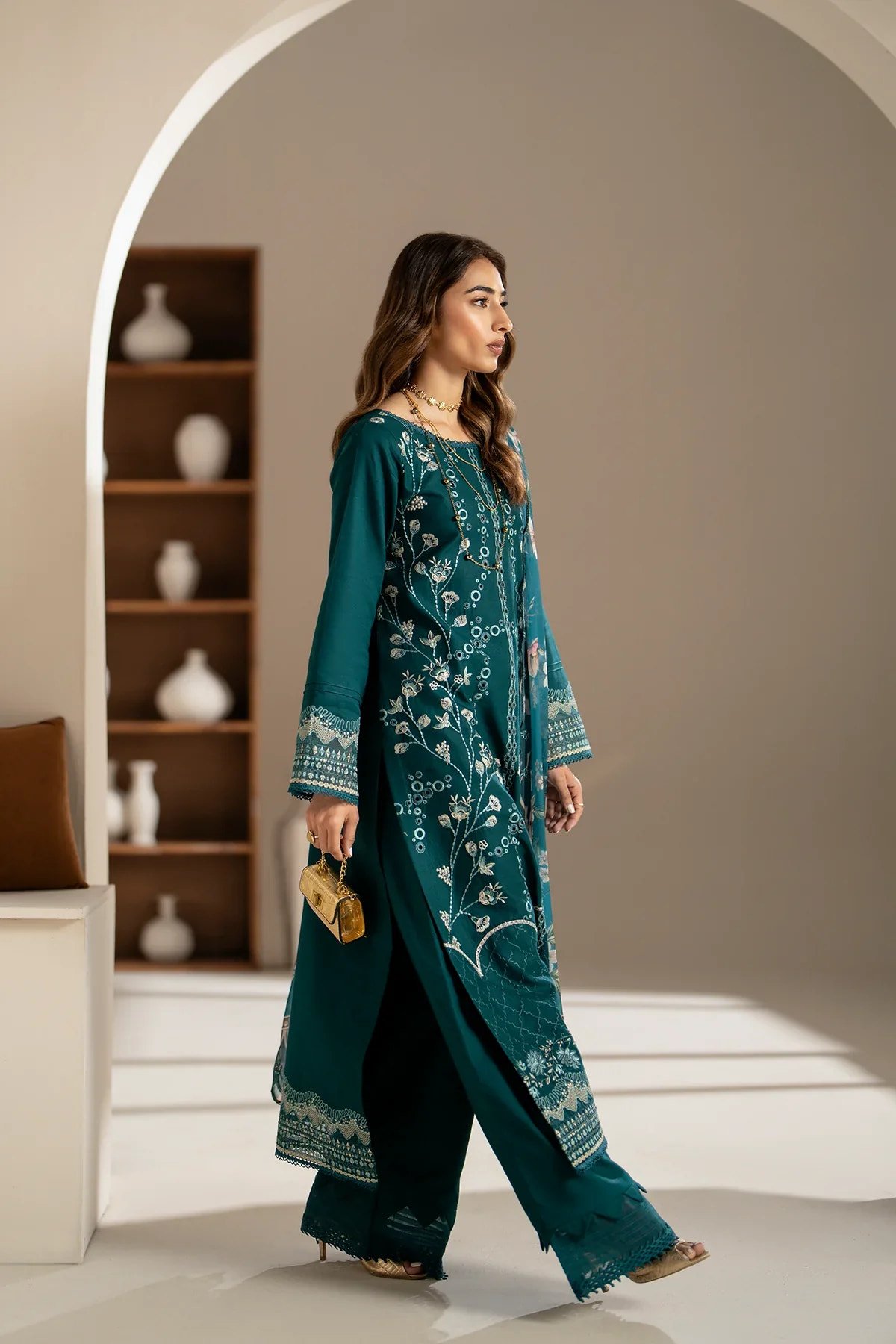 Azzal | Aghaaz Luxury Lawn | Mehr -  Azzal Luxury - Original Designer Dress - House of Maryam