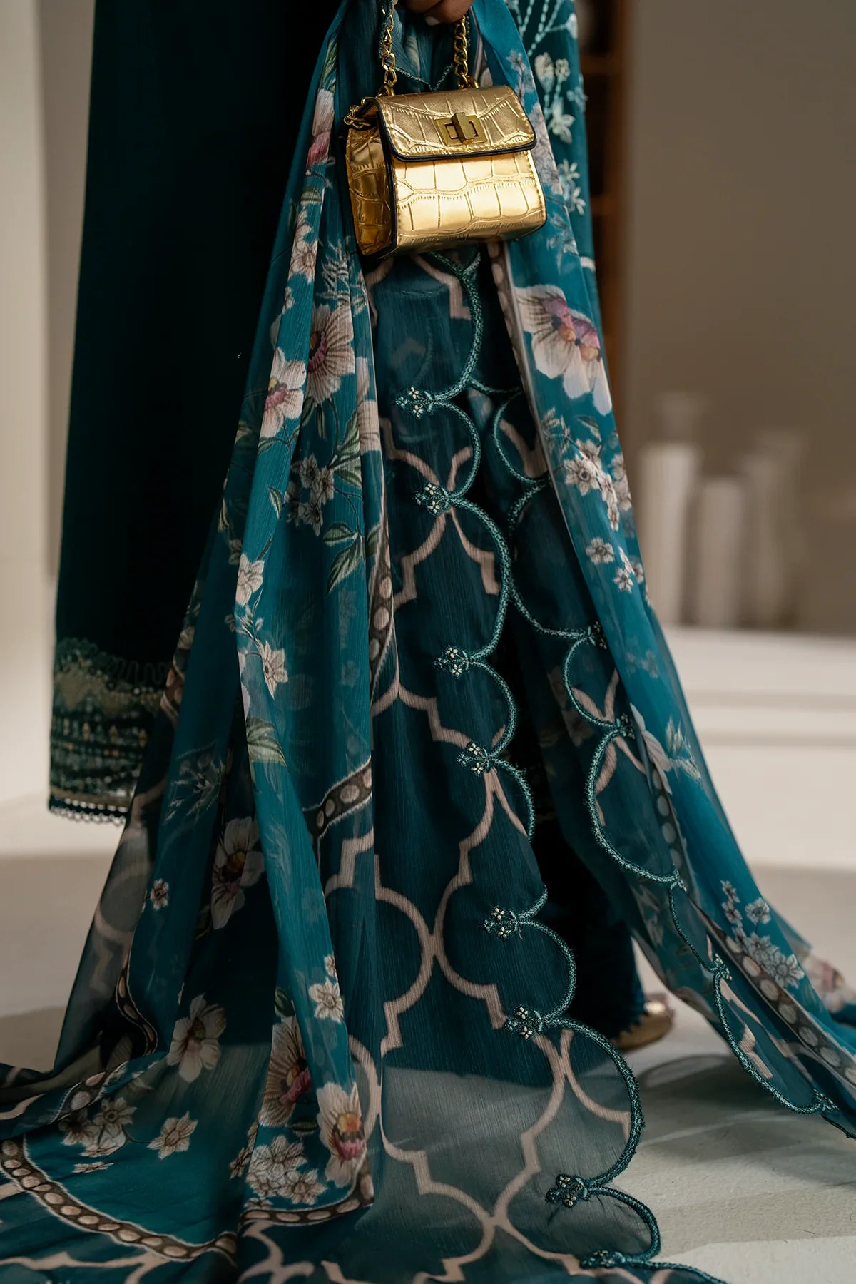 Azzal | Aghaaz Luxury Lawn | Mehr -  Azzal Luxury - Original Designer Dress - House of Maryam