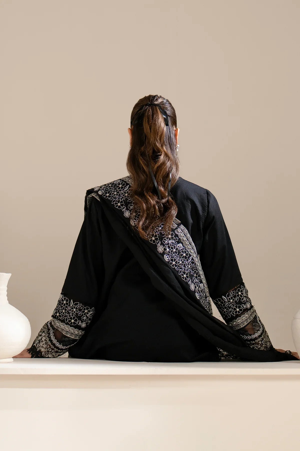 Azzal | Aghaaz Luxury Lawn | Siyah -  Azzal Luxury - Original Designer Dress - House of Maryam