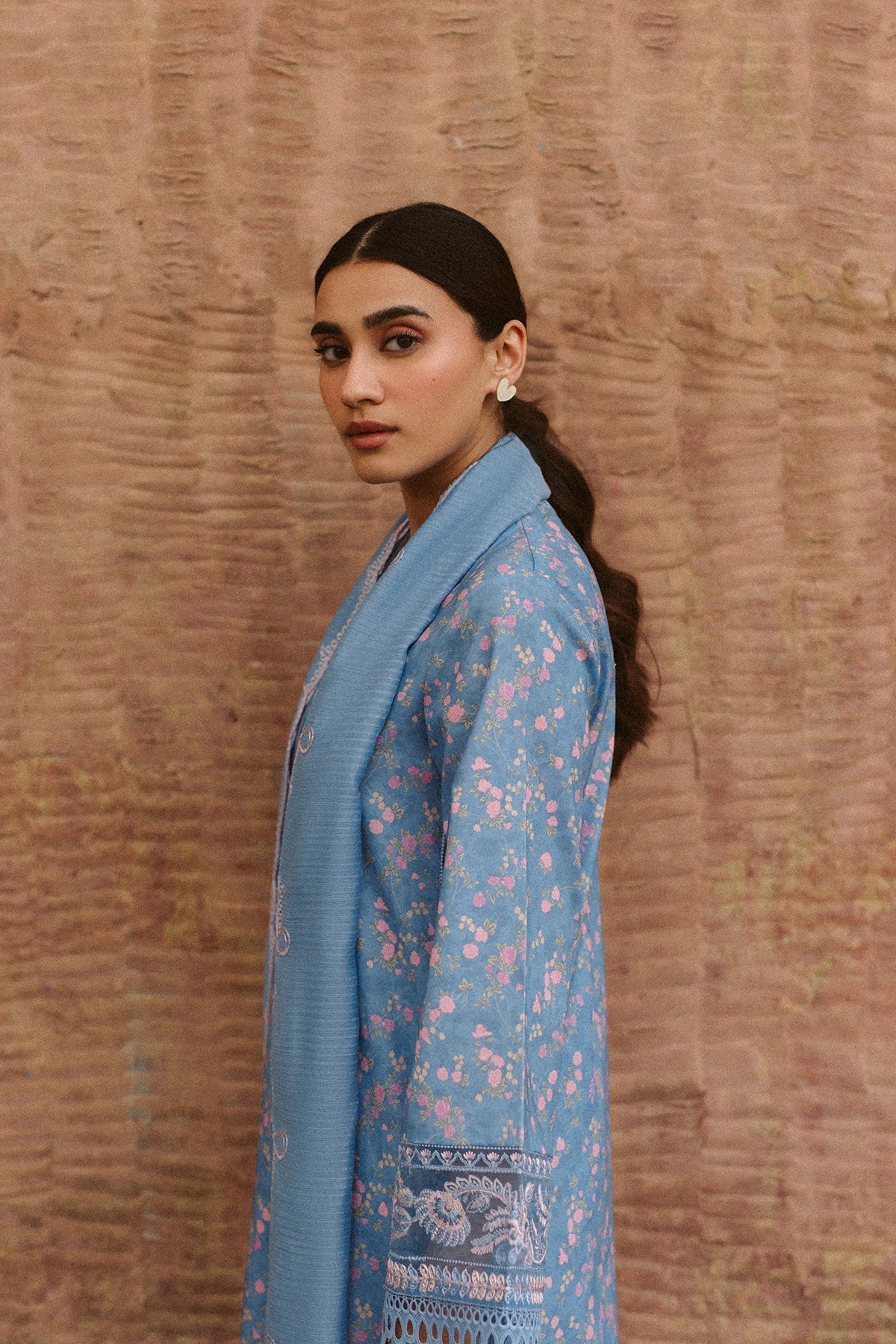 Ayzel | The Bare Minimum | Brielle-Brand:Ayzel-Type:Ladies Clothes-Denium Blue-Lawn-House of Maryam- Buy in UK, USA