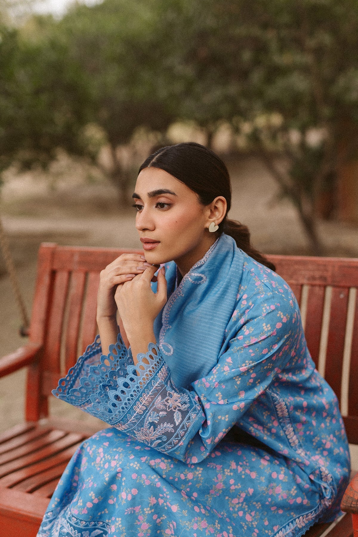 Ayzel | The Bare Minimum | Brielle-Brand:Ayzel-Type:Ladies Clothes-Denium Blue-Lawn-House of Maryam- Buy in UK, USA