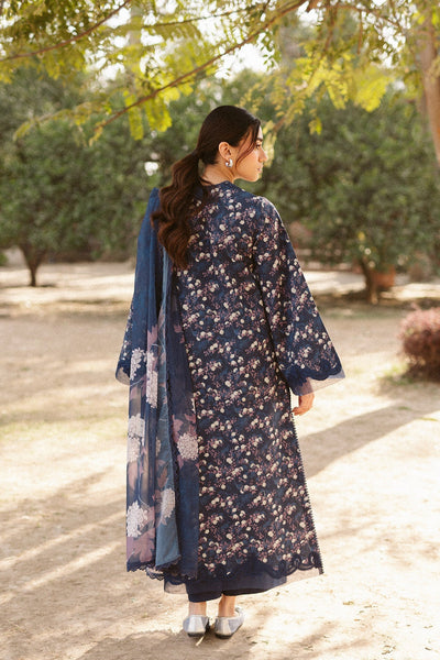 Ayzel | The Bare Minimum | Evana-Brand:Ayzel-Type:Ladies Clothes-Navy Blue-Lawn-House of Maryam- Buy in UK, USA