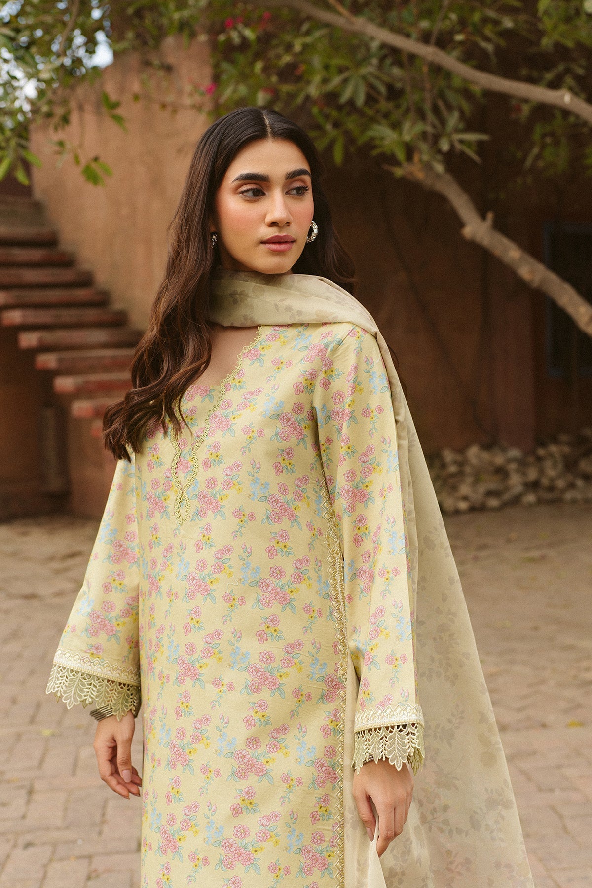 Ayzel | The Bare Minimum | Orla-Brand:Ayzel-Type:Ladies Clothes-Pale Yellow-Lawn-House of Maryam- Buy in UK, USA