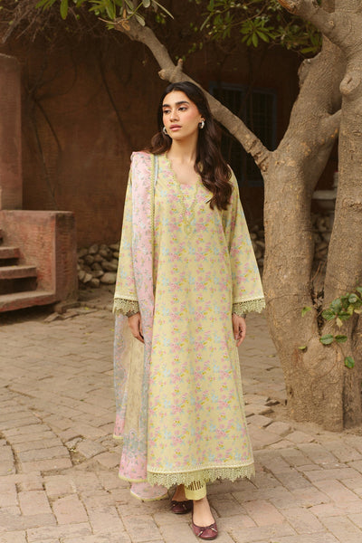 Ayzel | The Bare Minimum | Orla-Brand:Ayzel-Type:Ladies Clothes-Pale Yellow-Lawn-House of Maryam- Buy in UK, USA
