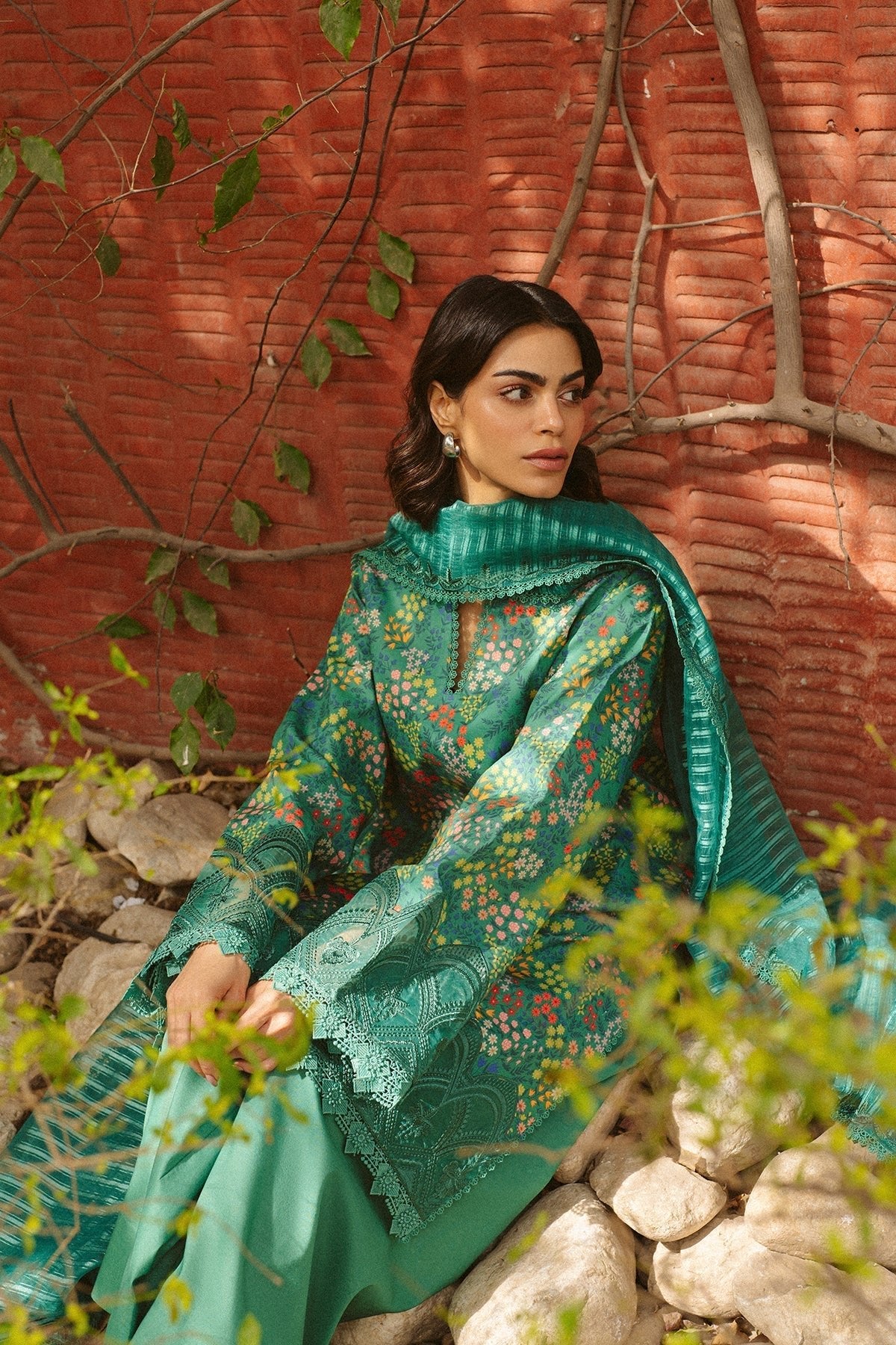 Ayzel | The Bare Minimum | Sanya-Brand:Ayzel-Type:Ladies Clothes-Green-Lawn-House of Maryam- Buy in UK, USA