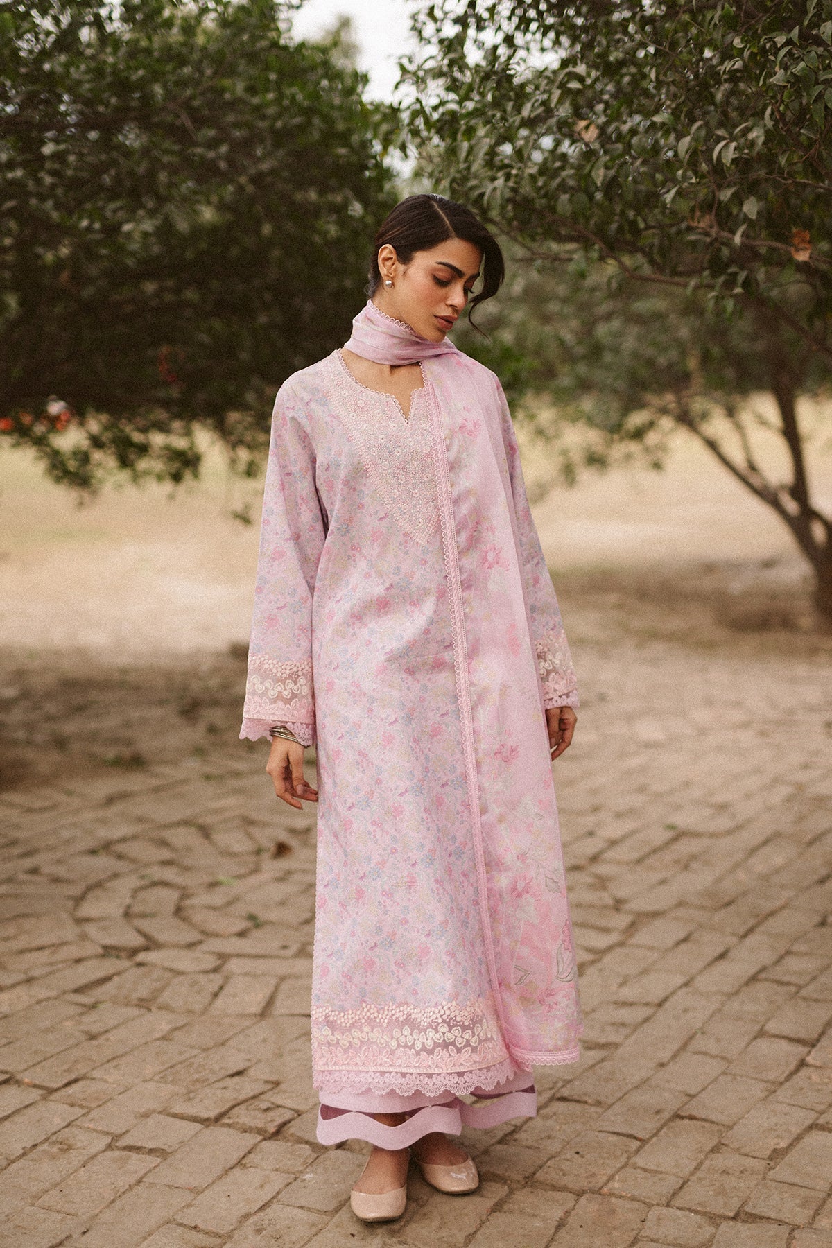 Ayzel | The Bare Minimum | Selis-Brand:Ayzel-Type:Ladies Clothes-Lilac-Lawn-House of Maryam- Buy in UK, USA