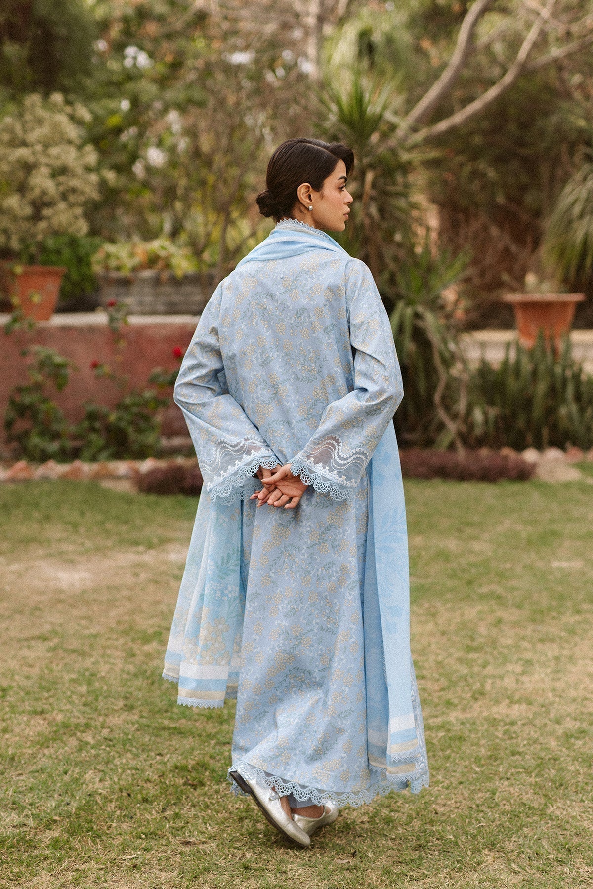 Ayzel | The Bare Minimum | Vezia-Brand:Ayzel-Type:Ladies Clothes-Sky Blue-Lawn-House of Maryam- Buy in UK, USA