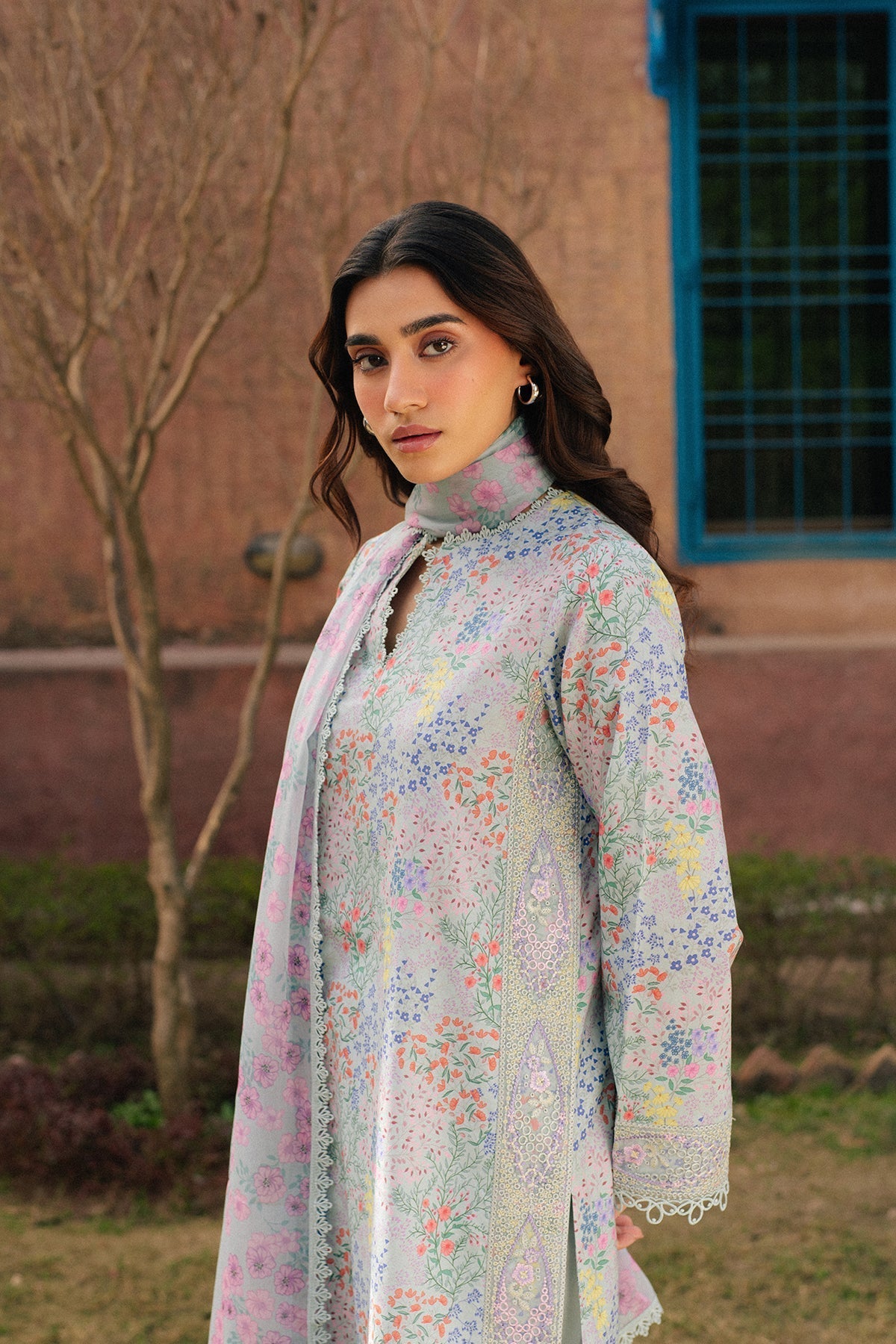 Ayzel | The Bare Minimum | Vivezza-Brand:Ayzel-Type:Ladies Clothes-Pastel Blue-Lawn-House of Maryam- Buy in UK, USA