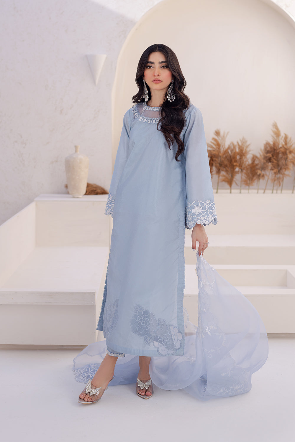 Azure | Ensembles Embroidered Formals | Ashen Grace -  Azure Formal - Original Designer Dress - House of Maryam