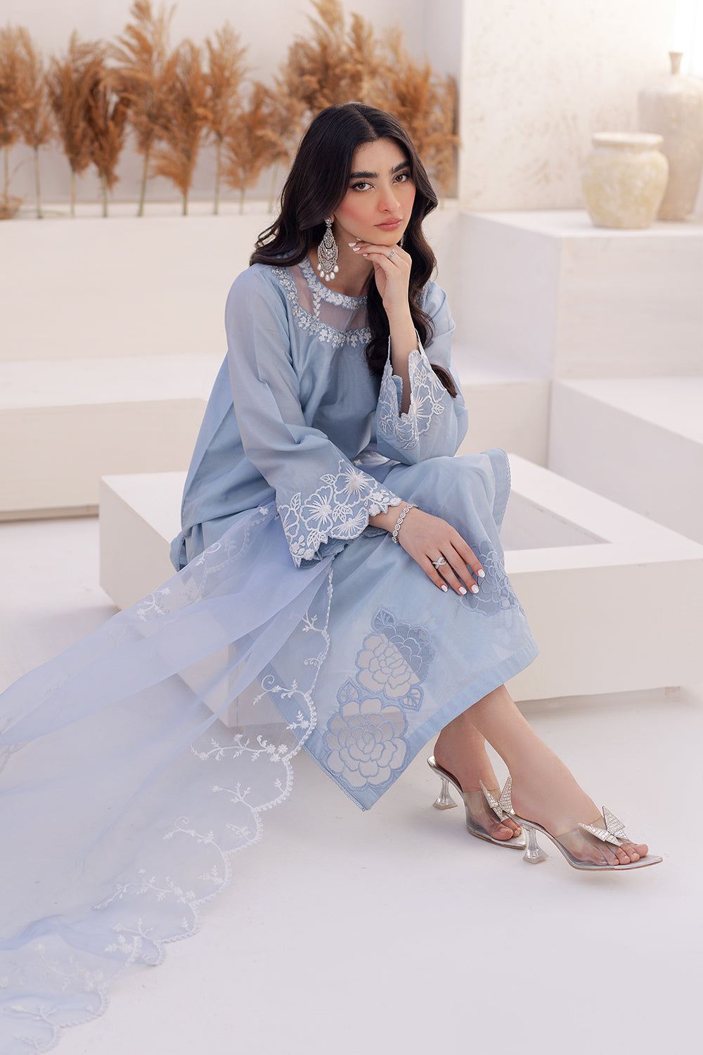 Azure | Ensembles Embroidered Formals | Ashen Grace by Azure - House of Maryam