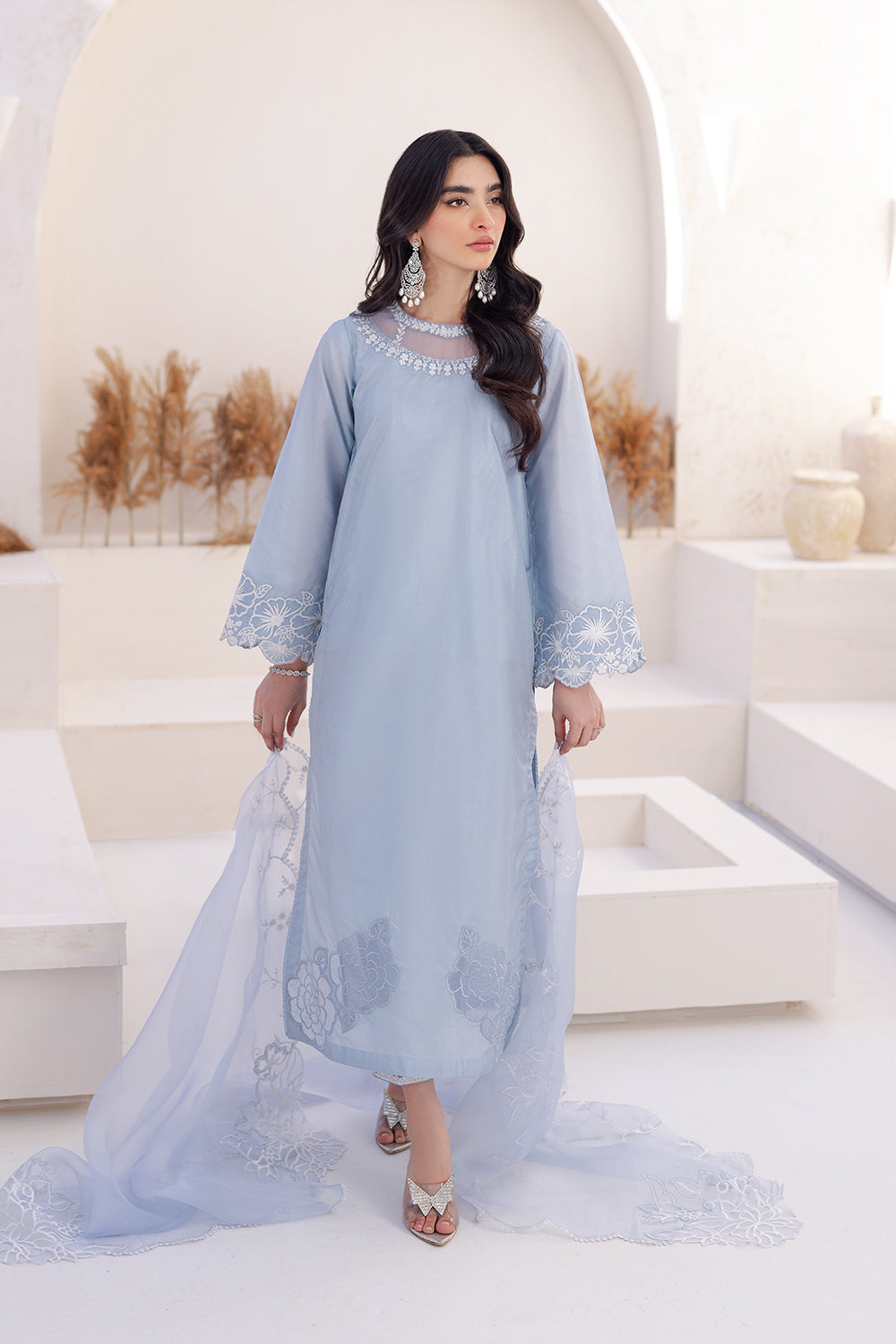 Azure | Ensembles Embroidered Formals | Ashen Grace -  Azure Formal - Original Designer Dress - House of Maryam