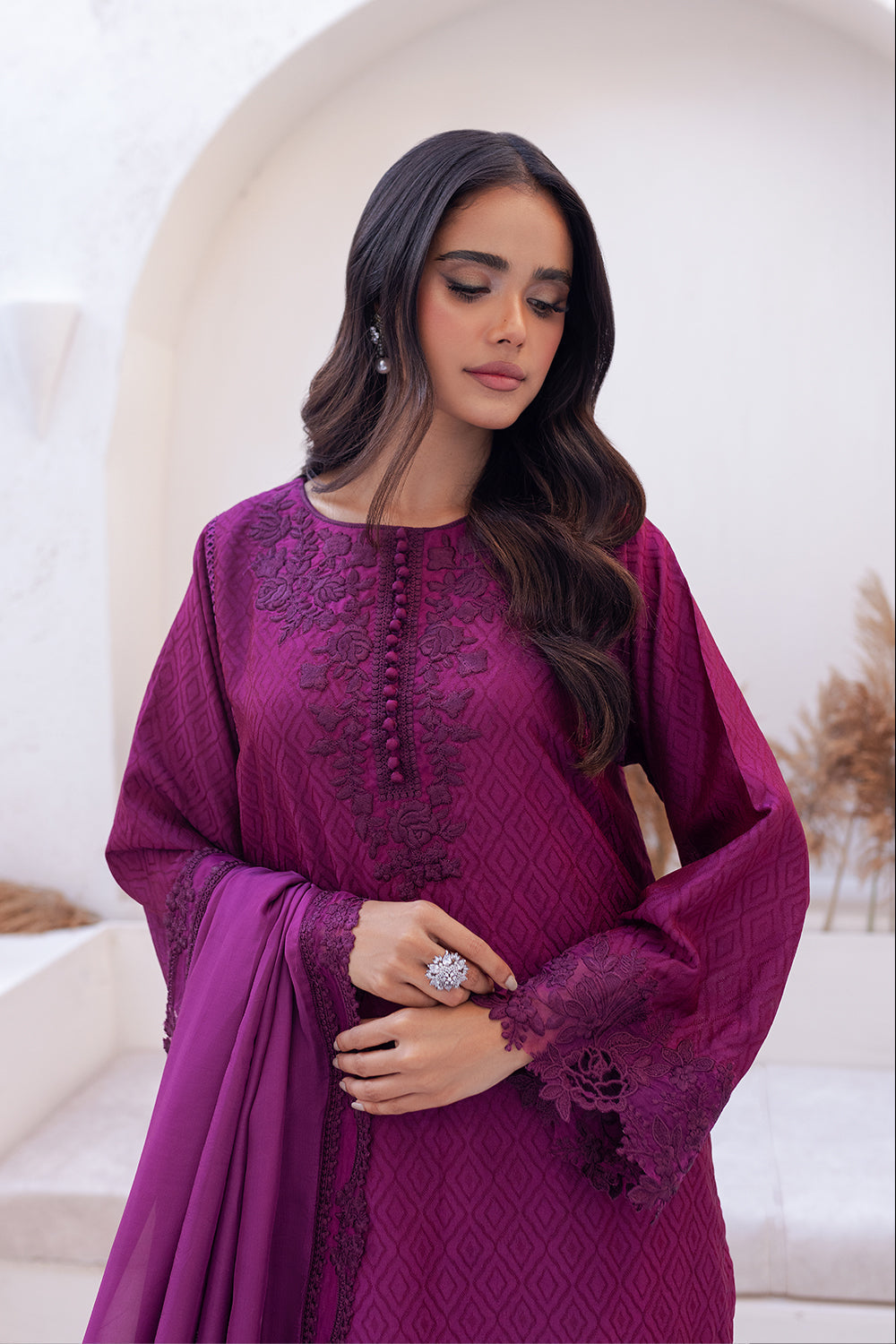 Azure | Ensembles Embroidered Formals | Berry Burst -  Azure Formal - Original Designer Dress - House of Maryam