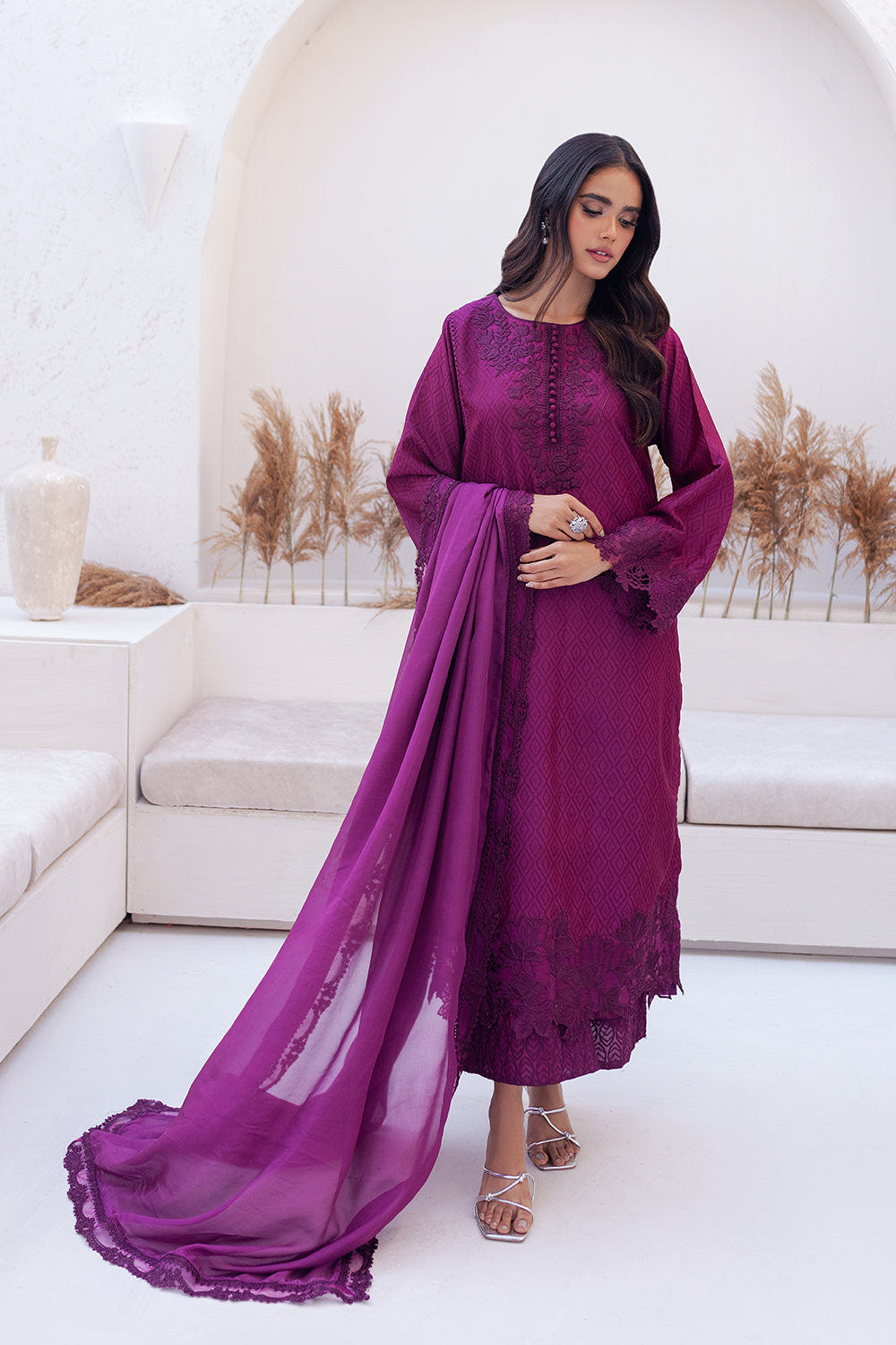 Azure | Ensembles Embroidered Formals | Berry Burst -  Azure Formal - Original Designer Dress - House of Maryam