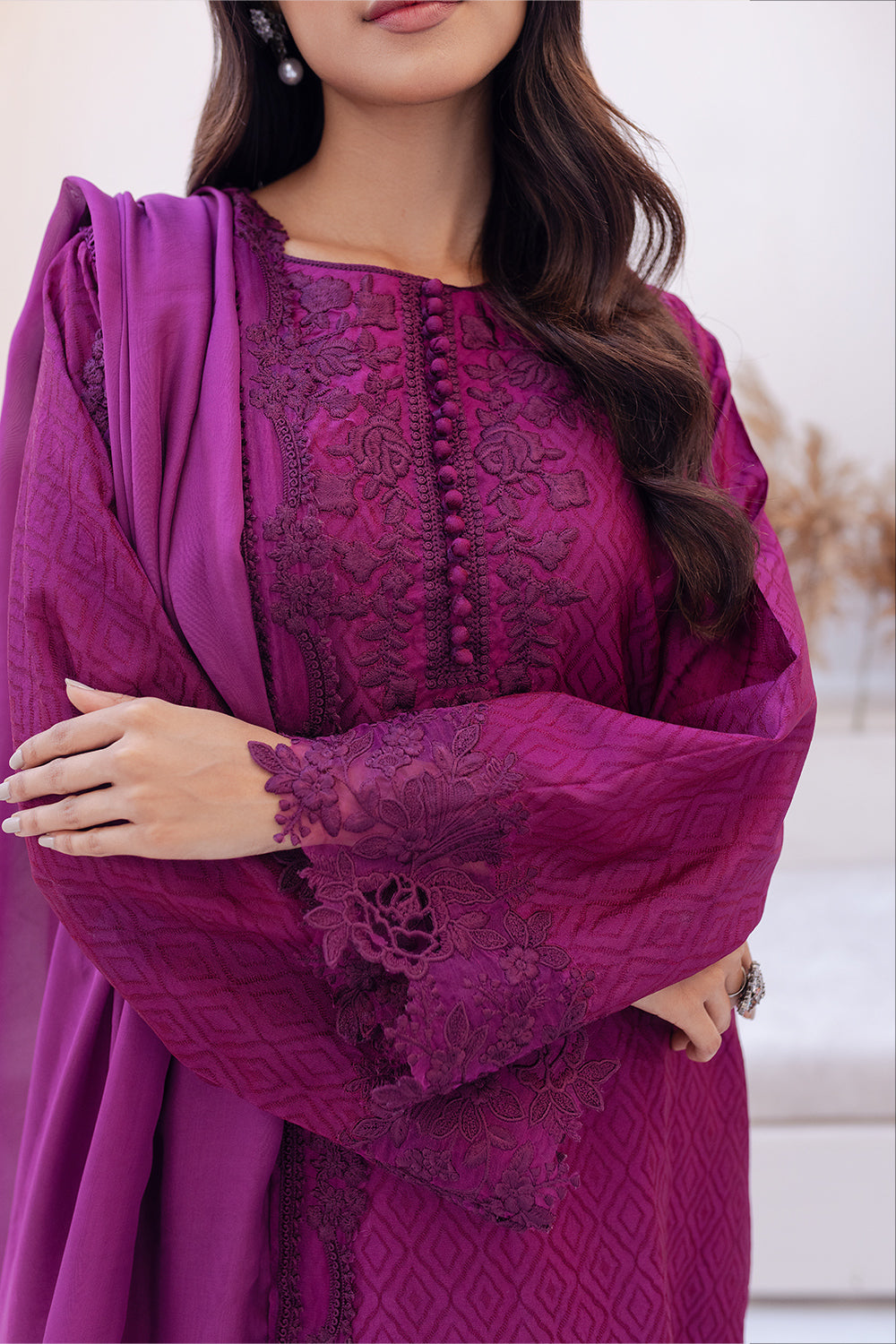 Azure | Ensembles Embroidered Formals | Berry Burst -  Azure Formal - Original Designer Dress - House of Maryam