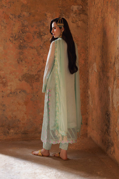 Azure | Ensembles Embroidered Formals | Floral Fern -  Azure Formal - Original Designer Dress - House of Maryam
