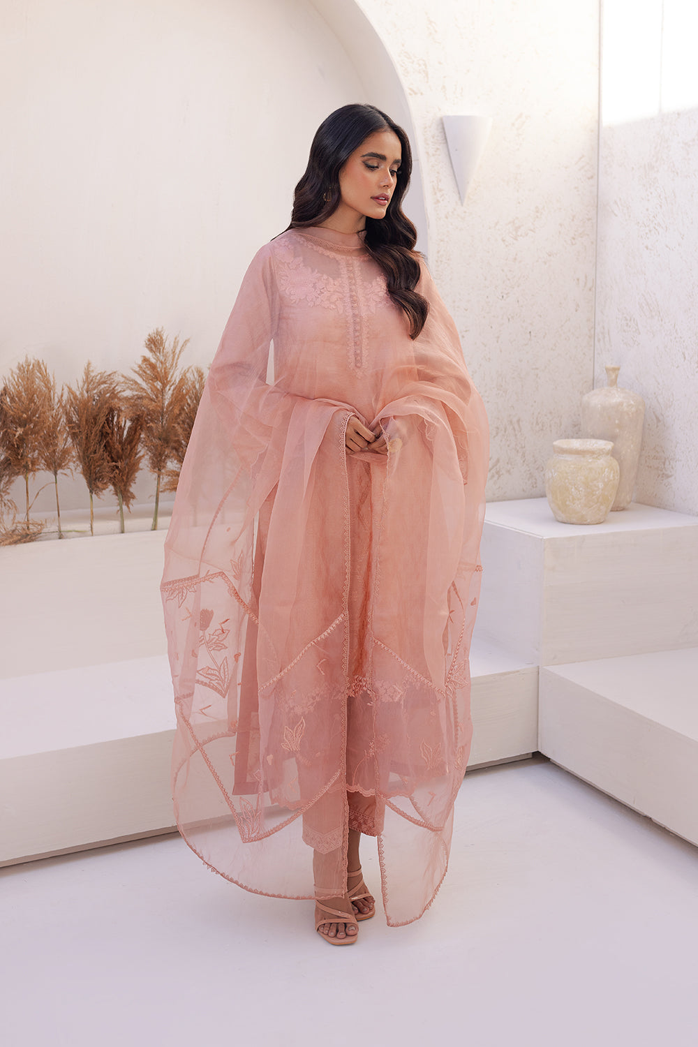 Azure | Ensembles Embroidered Formals | Melon Mirage by Azure - House of Maryam