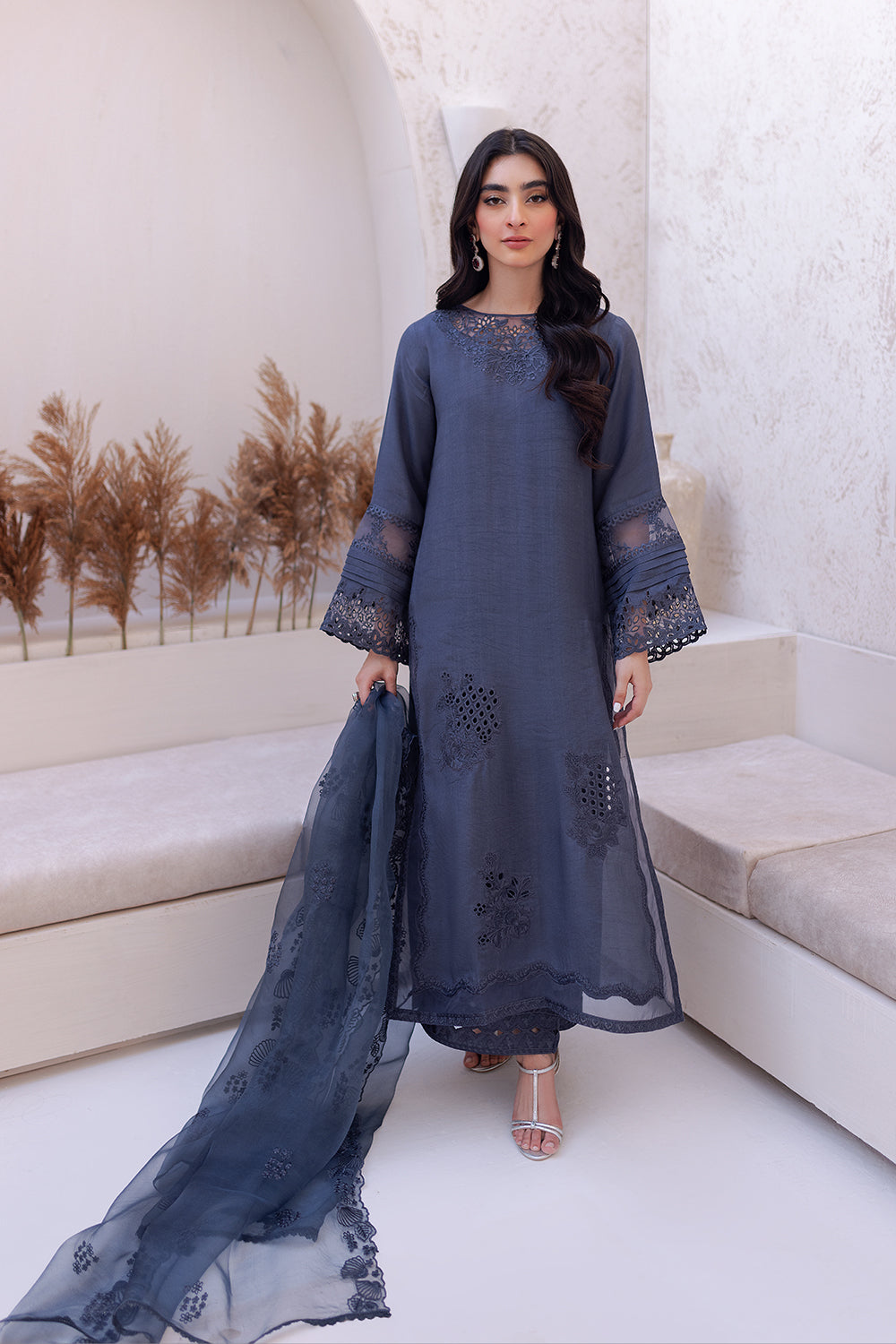 Azure | Ensembles Embroidered Formals | Misty Dream -  Azure Formal - Original Designer Dress - House of Maryam