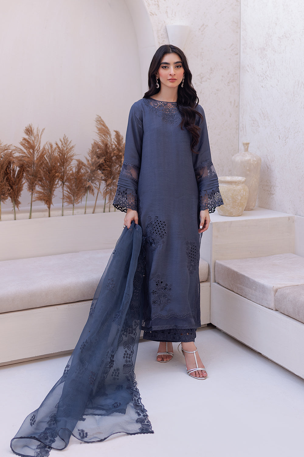 Azure | Ensembles Embroidered Formals | Misty Dream -  Azure Formal - Original Designer Dress - House of Maryam