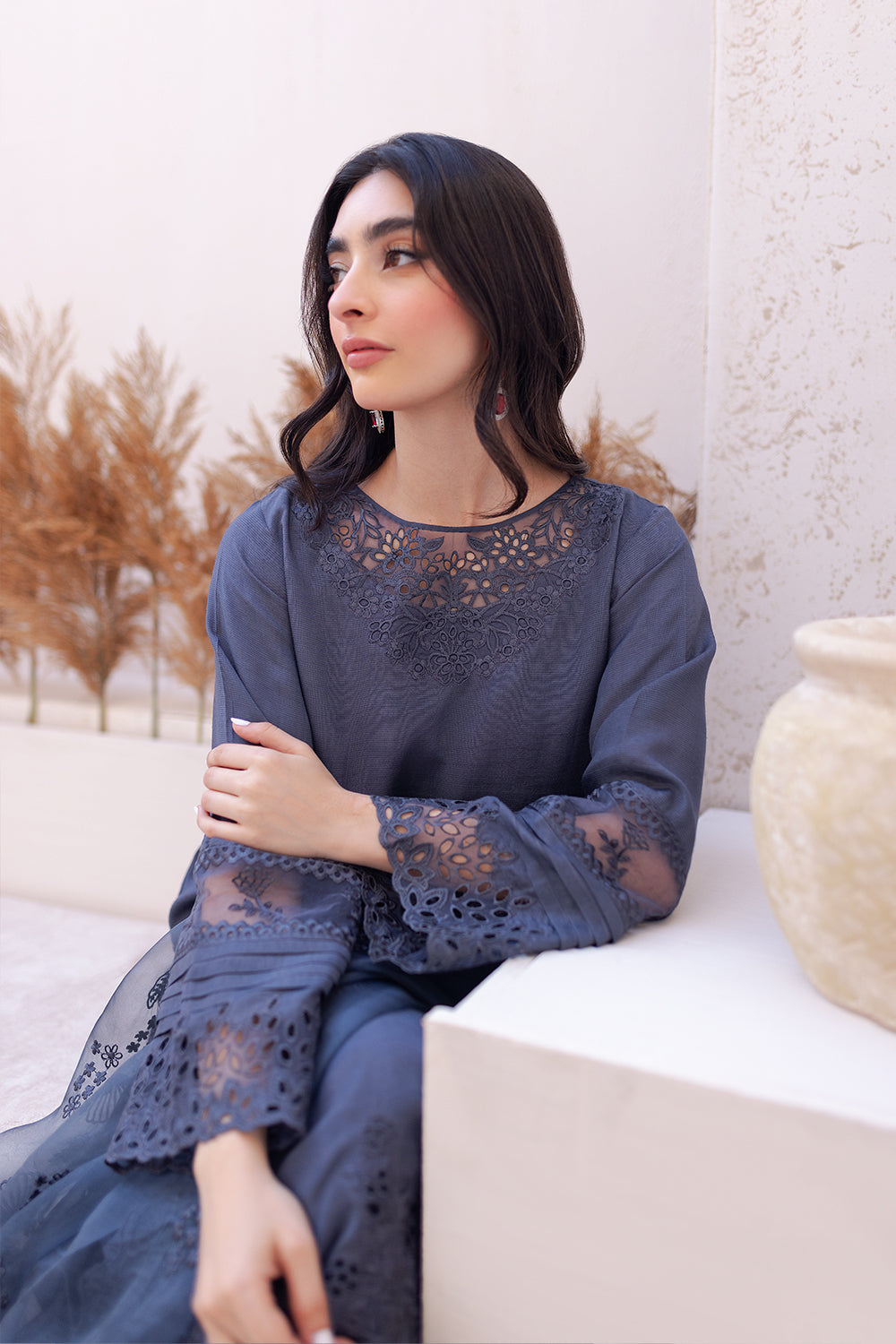 Azure | Ensembles Embroidered Formals | Misty Dream -  Azure Formal -  House of Maryam