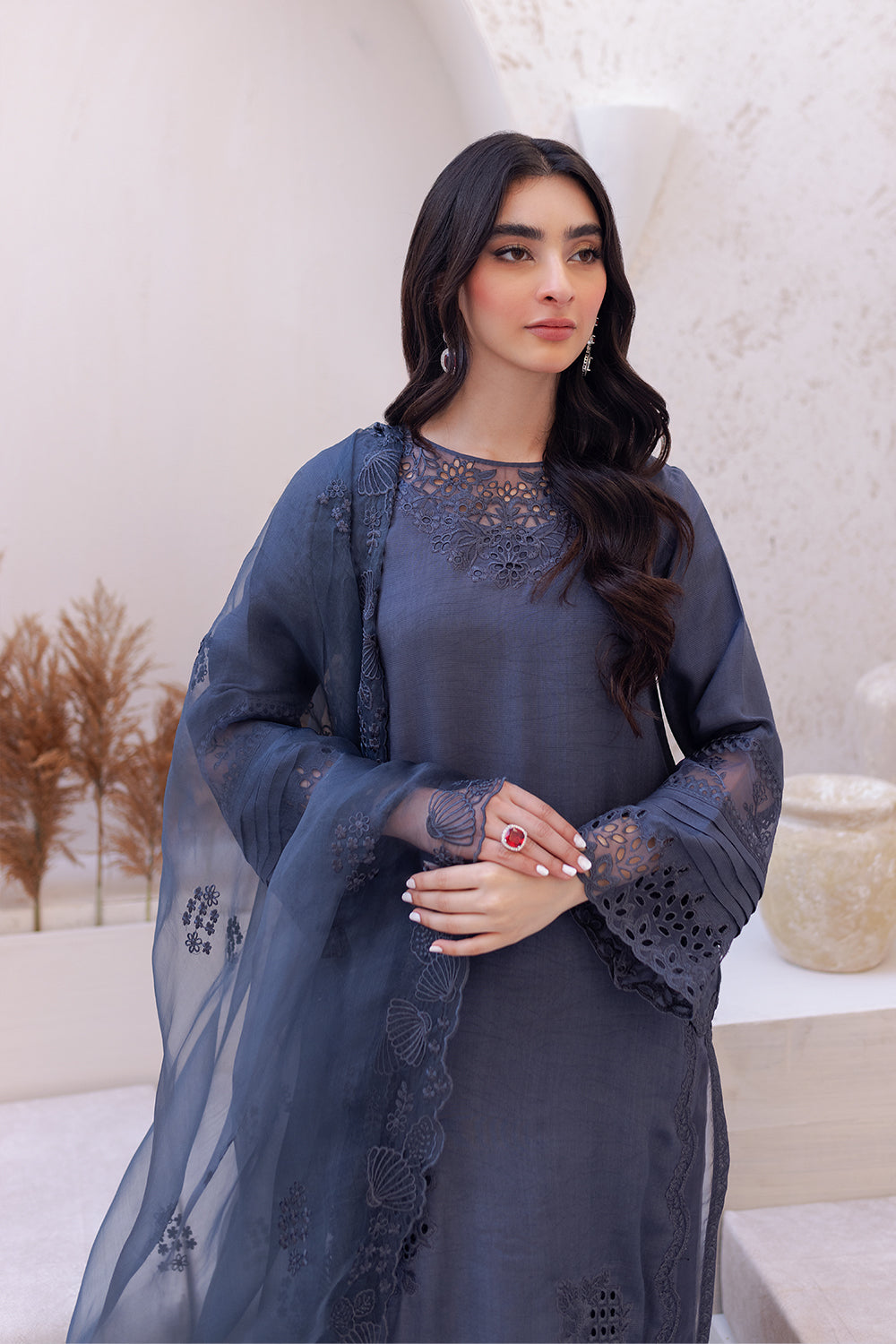 Azure | Ensembles Embroidered Formals | Misty Dream -  Azure Formal - Original Designer Dress - House of Maryam