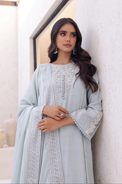 Azure | Ensembles Embroidered Formals | Moss Melody -  Azure Formal - Original Designer Dress - House of Maryam
