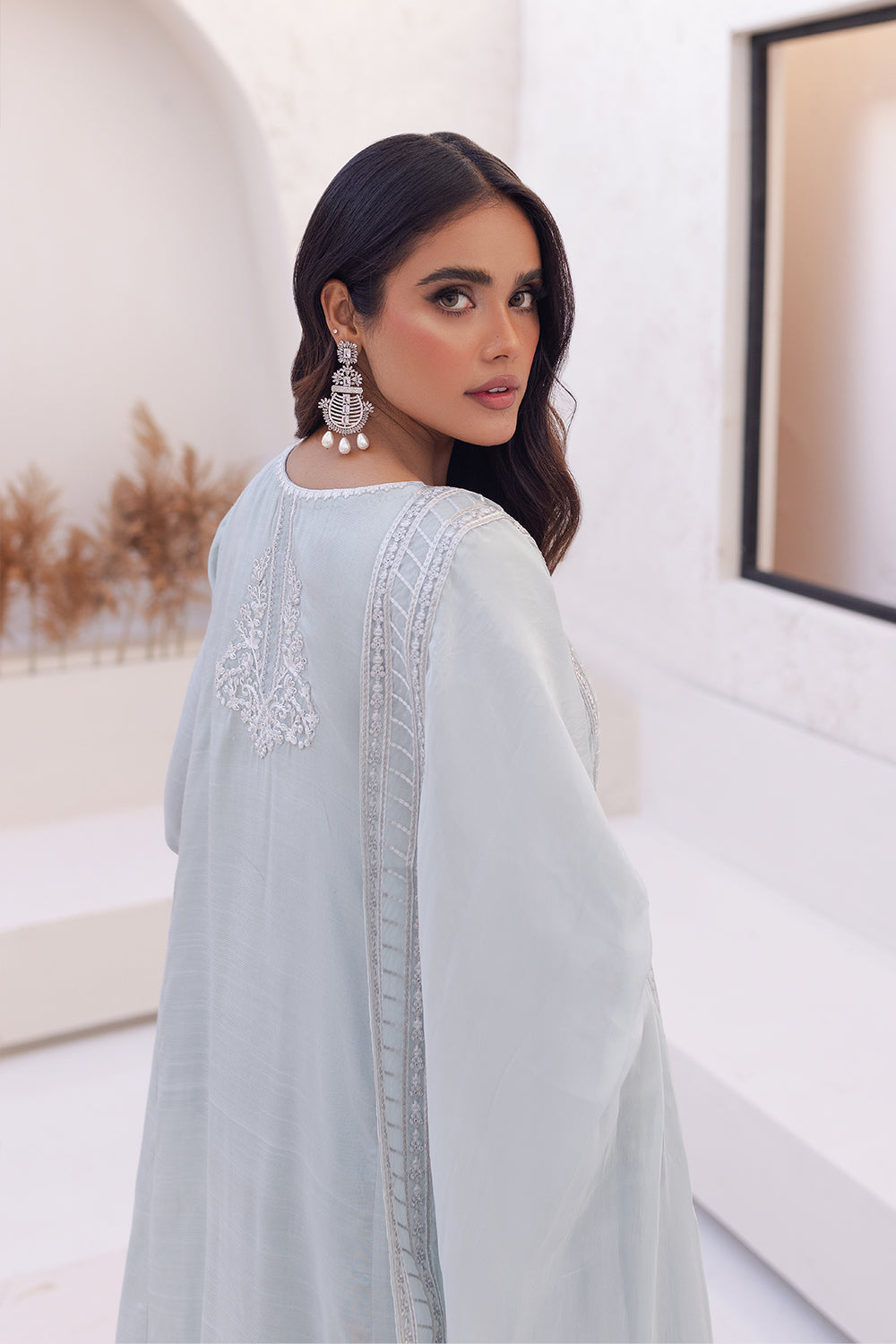 Azure | Ensembles Embroidered Formals | Moss Melody -  Azure Formal - Original Designer Dress - House of Maryam