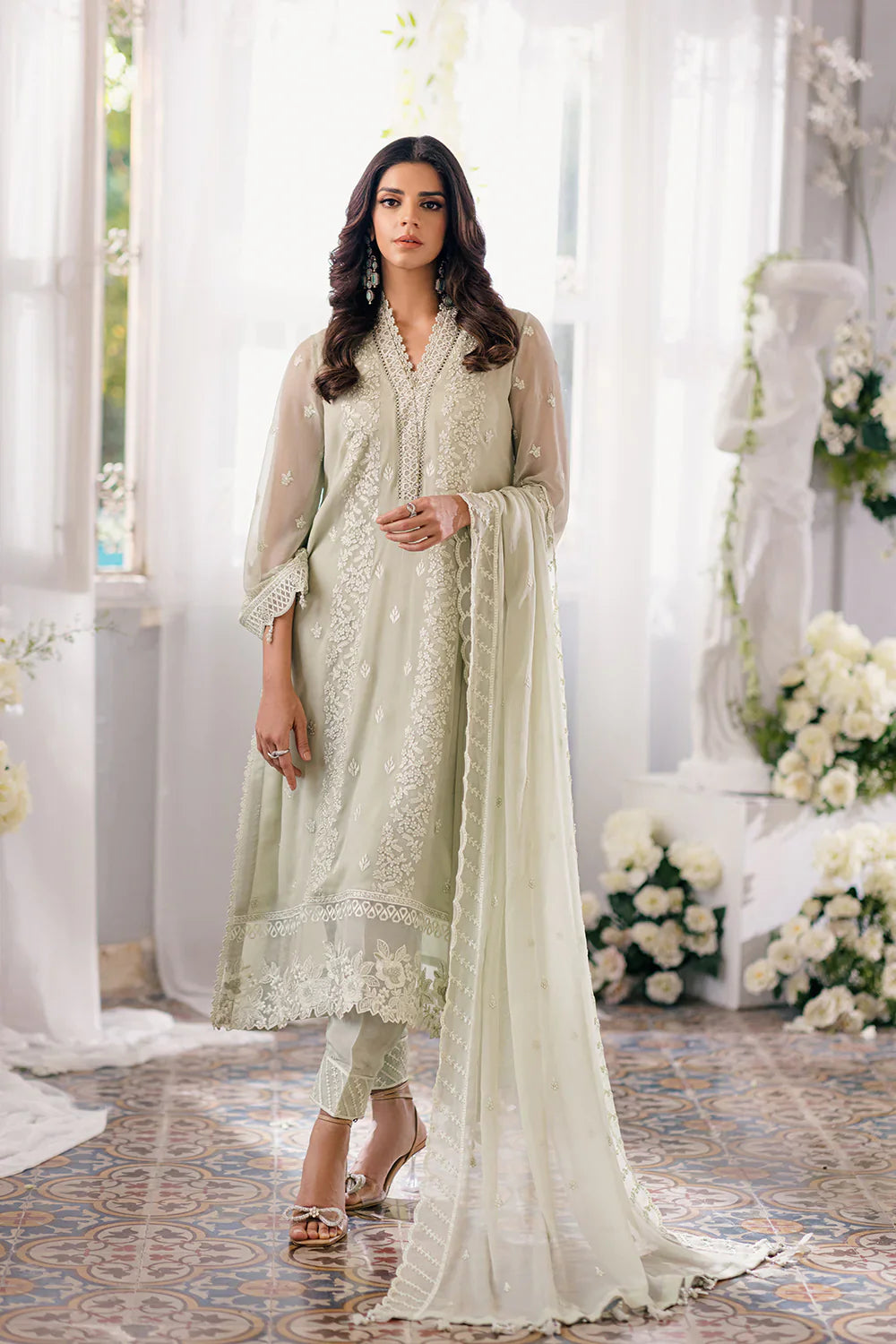 Azure | Ensembles Embroidered Formals | Enchanted Moss by Azure - House of Maryam