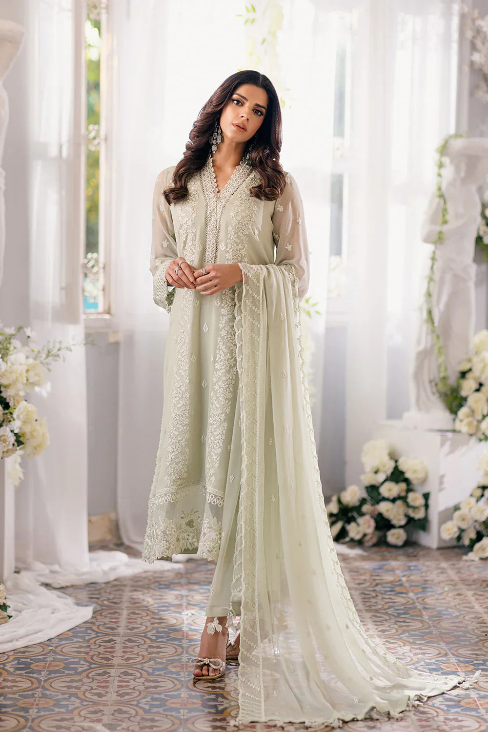 Azure | Ensembles Embroidered Formals | Enchanted Moss by Azure - House of Maryam