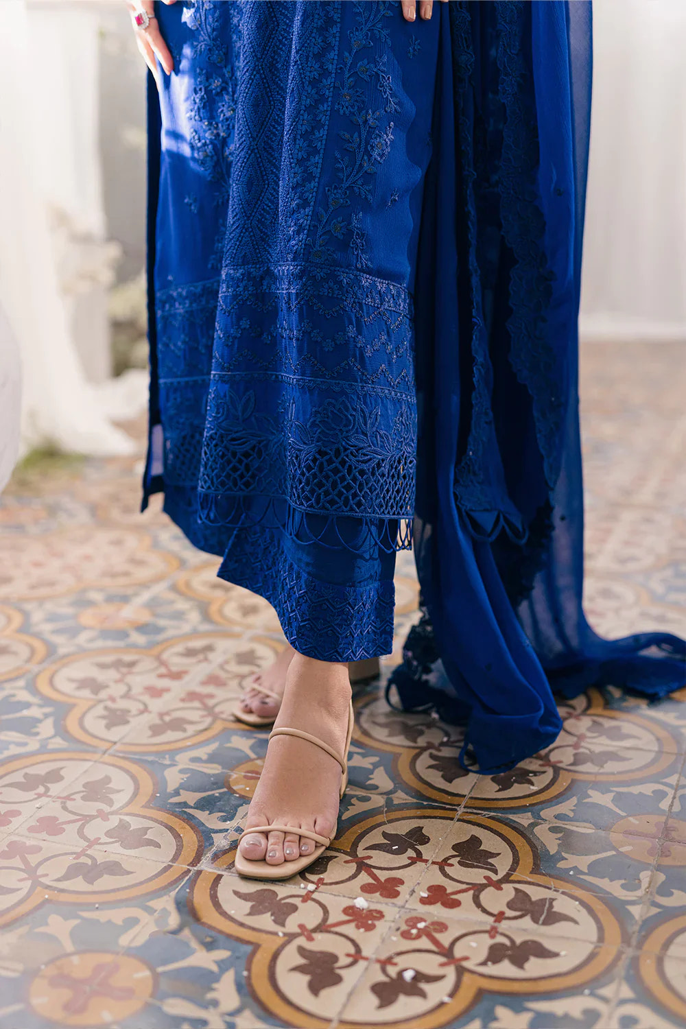 Azure | Ensembles Embroidered Formals | Iris Charm -  Azure Formal - Original Designer Dress - House of Maryam